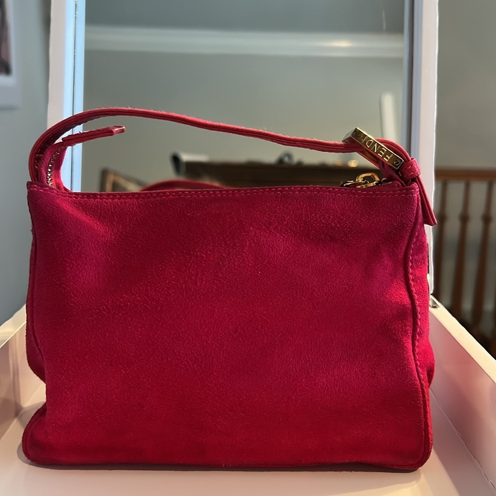 💸FLASH SALE💸FENDI Vintage Mini Suede Baguette in Pink - Picture 2 of 13